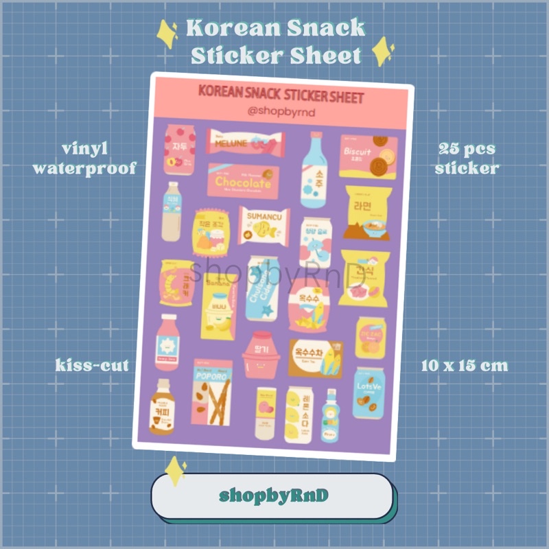 

Korean Snack Deco Sticker Aesthetics Kiss Cut/Stiker Dekoratif Lucu