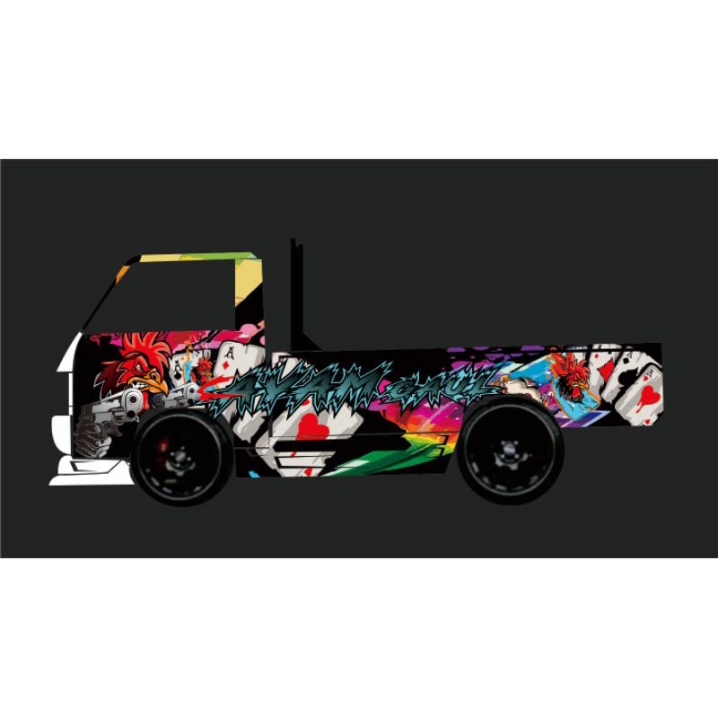 DECAL MOBIL L300 - CERRY - FUTURA - STIKER FULL BLOK