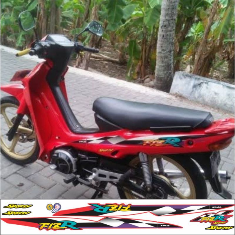 STIKER STRIPING FIZ R 1997/1998 MERAH FIZ R