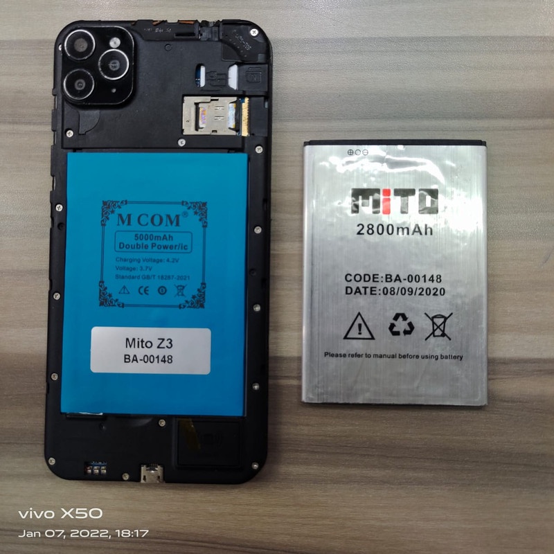 Battery Batere Batre Baterai Double Power Mcom Mito Z3 BA-00148 BA00148