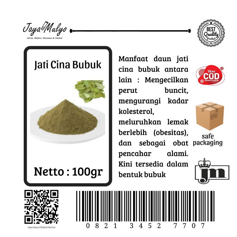 

Daun Jati Cina Bubuk (100gr)