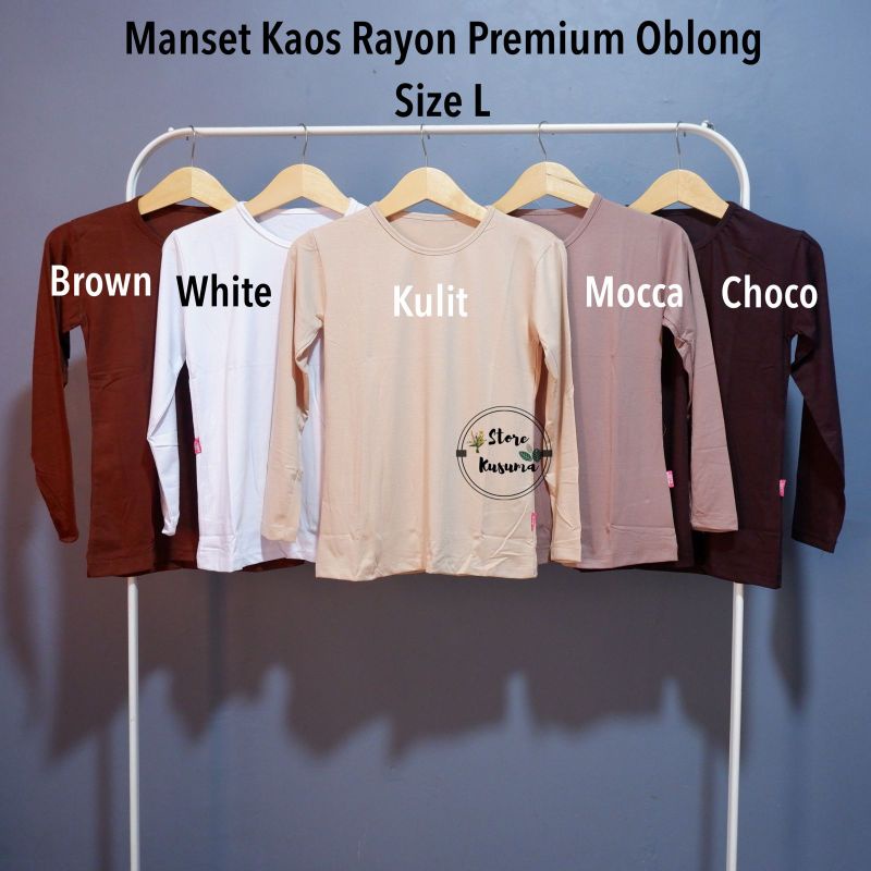 Manset Kaos Oblong Bahan Rayon Premium (Size L ) Ld 88 cm