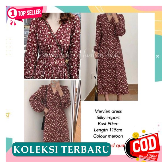 Premium Brokat Cutie Minute Import Bangkok Gaun Pesta Baju Dress Wanit Maxi Marvian Dress Import [Dr