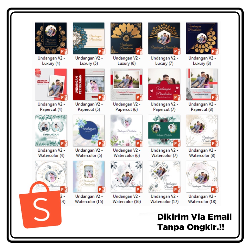 Template Undangan Pernikahan Digital PPT 50+ Bonus Premium Vol.1