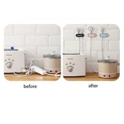 KS8 Klip Kabel Organizer Holder Colokan Gantungan 1 Set Isi 4 Pcs