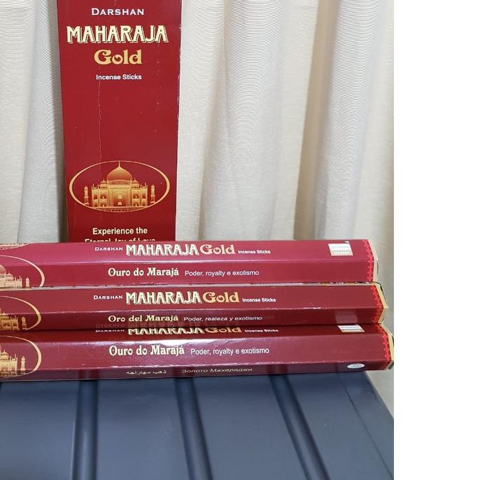 ✲ Dupa Hio Maharaja Gold Hexa Long Panjang Besar ( Hio Dupa Handmade di India ) By Darshan India ♧