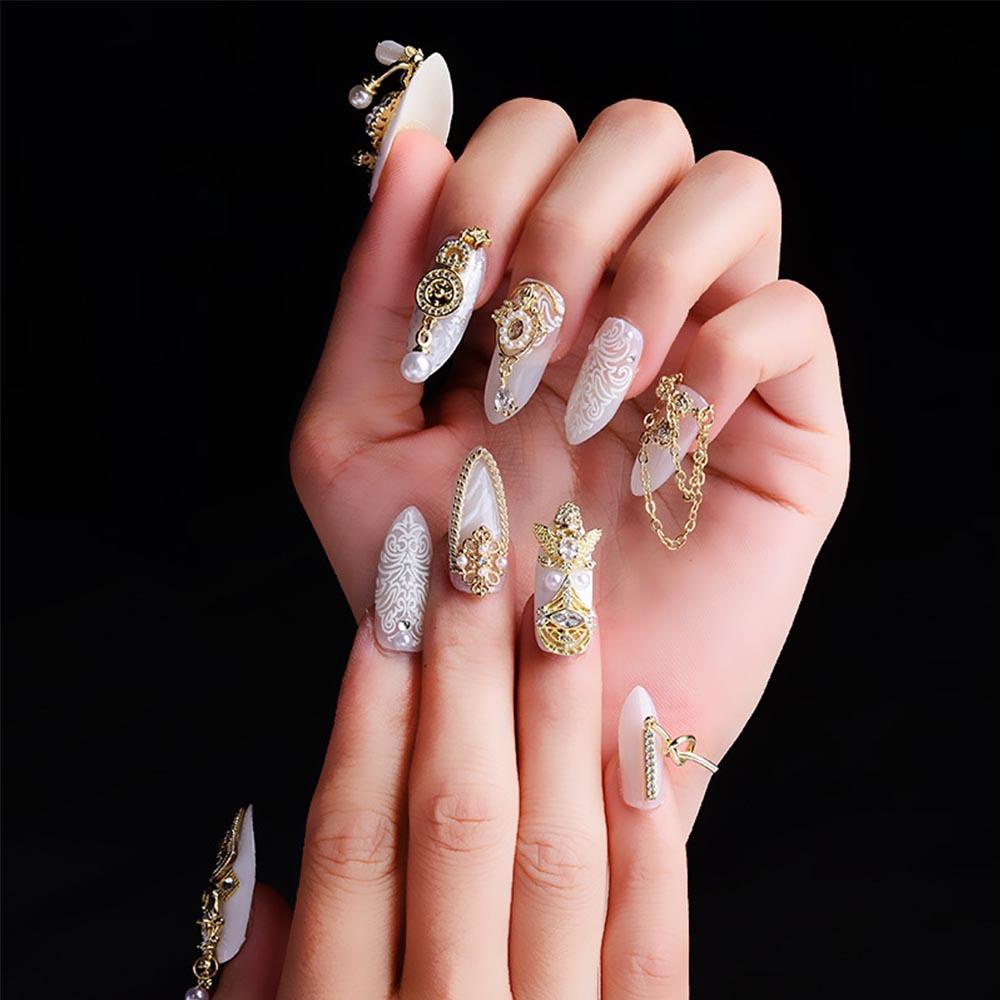 Needway 3D Kuku Zirkon Mutiara Shiny Charms Fototerapi Ekstensi Manicure Nail Art Perhiasan