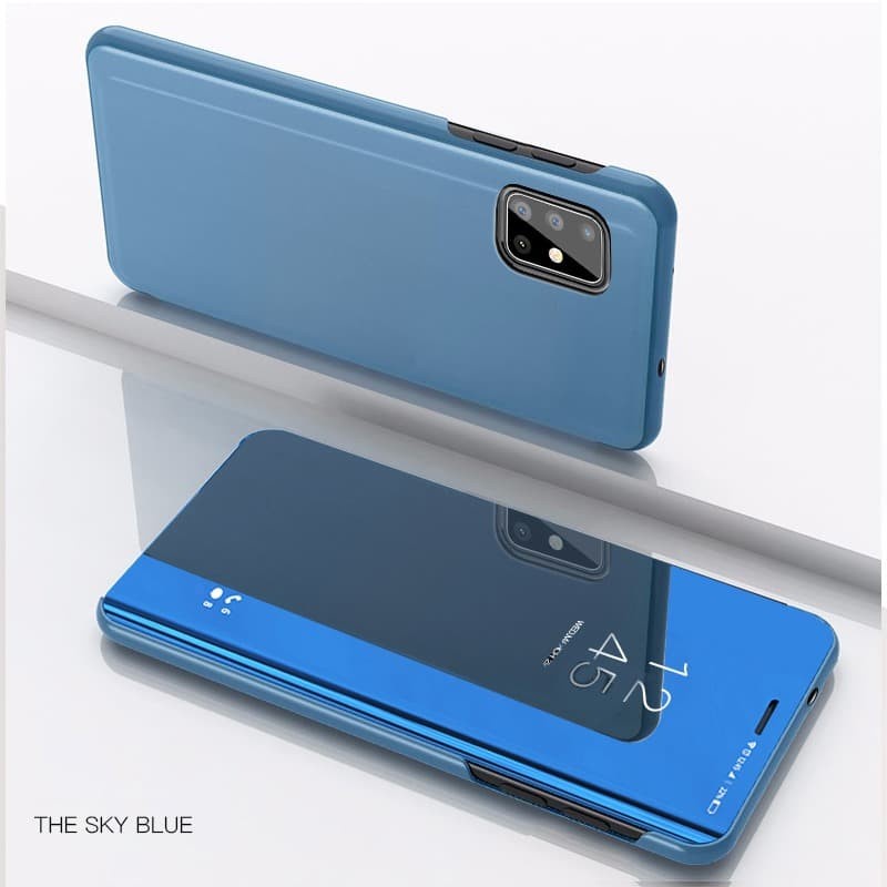 DA samsung A01 CORE A02S M02S A11 M11A02 M02 A12 M12 Flip Cover Mirror Standing Case Smart View