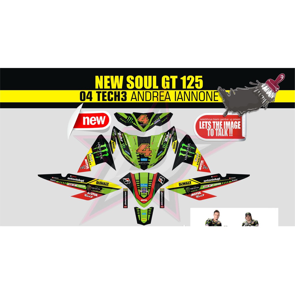 Sticker Striping Stiker Motor All New Soul Gt 125 Desing 17