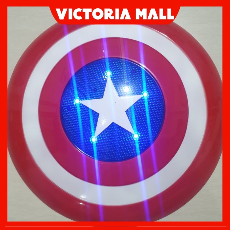 Mainan Permainan Kado Ulang Tahun Anak   Perisai Tameng Superhero Action Figure Kapten Amerika Captain America Avenger Ada Lampu Dan Musik Game Hadiah Ulang Tahun Anak Laki Laki Import Viral
