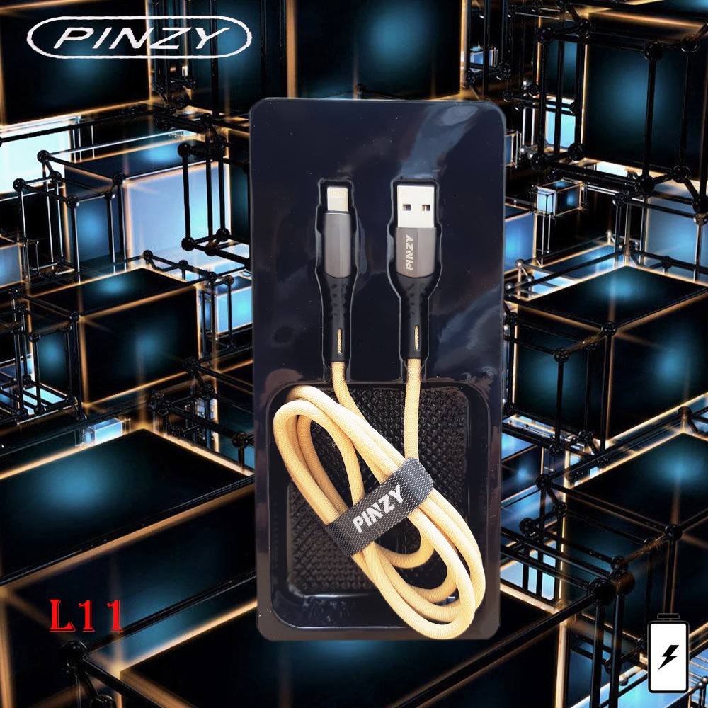 PINZY L11 Kabel Data - Kabel Charger Fast Charging Type Iphone LED Indicator Light