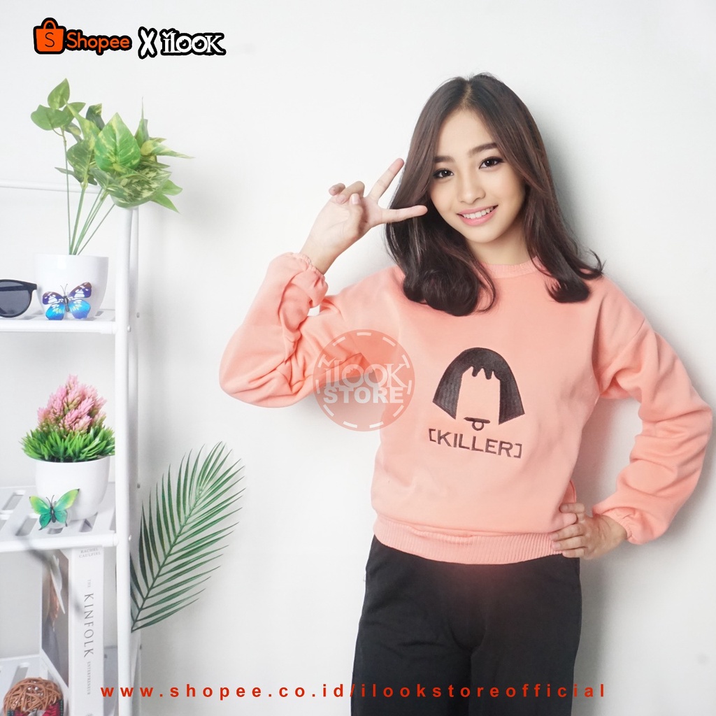 ilook | Sweater Oblong Killer Crewneck | Sweater Killer | Sweater Bahan Fleece