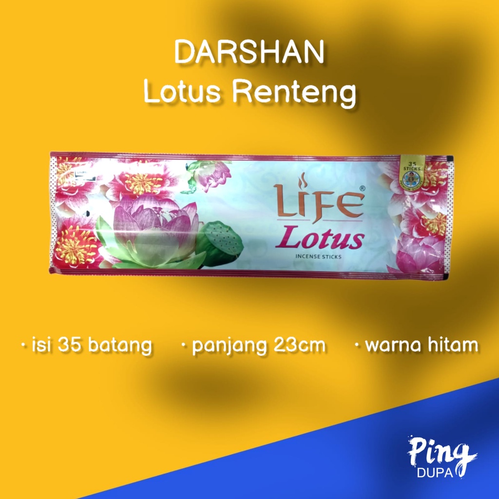 Dupa Hio Lotus Renteng isi 35 batang By Darshan Life India