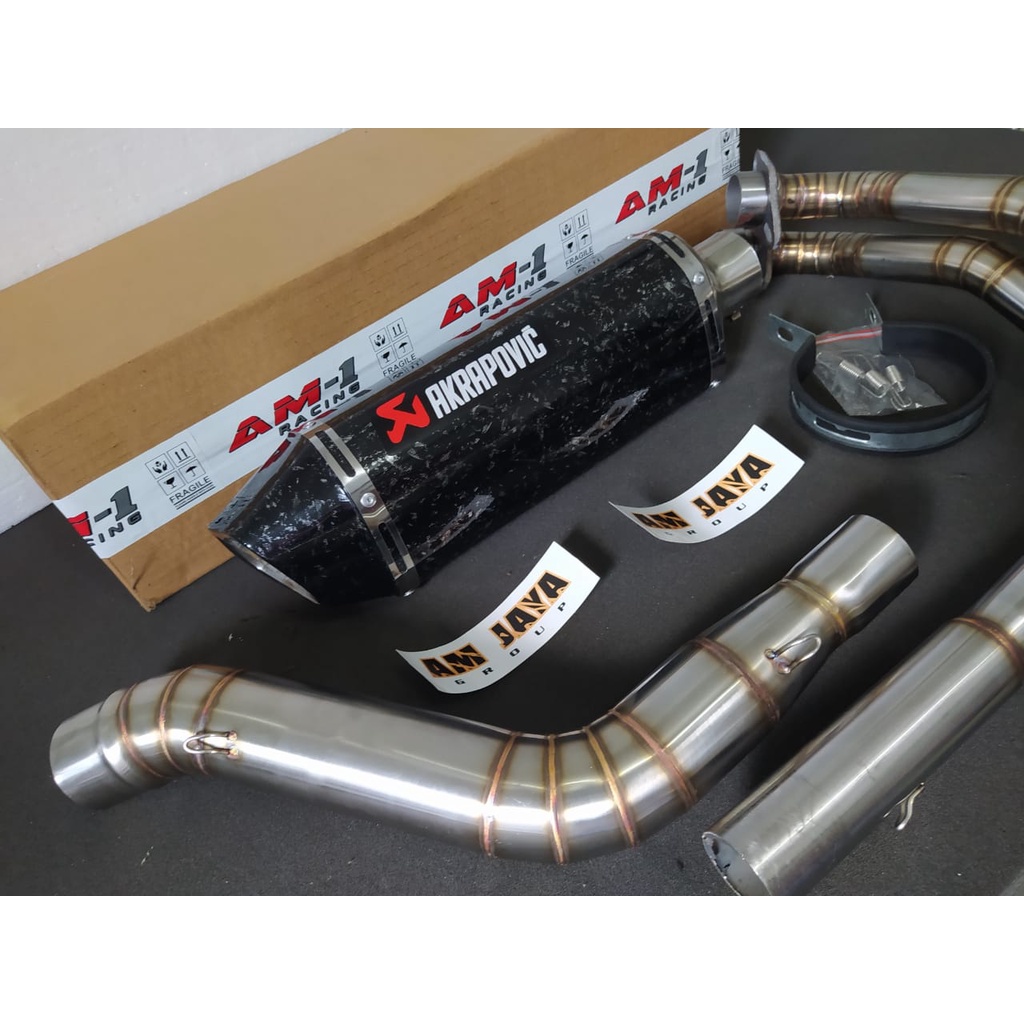 Knalpot Racing Akrapovic Layang Evo Carbon Forged Yamaha R25 R 25 Mt25 Mt 25 Kawasaki Ninja 250 Karb