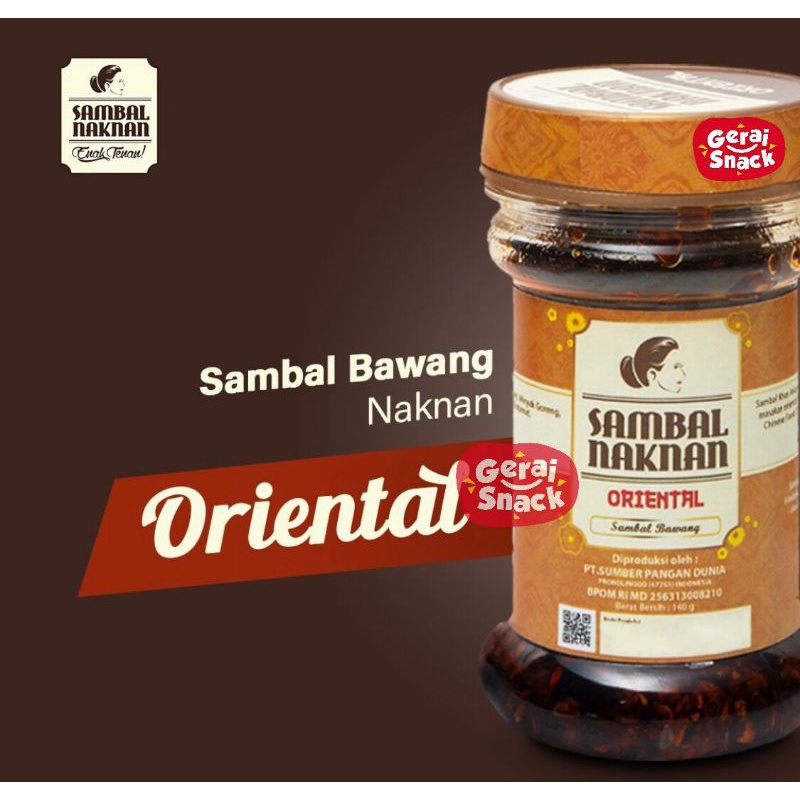 Sambal Naknan Rasa Pedas Oriental Enak Tenan Khas Masakan Oriental 140gr