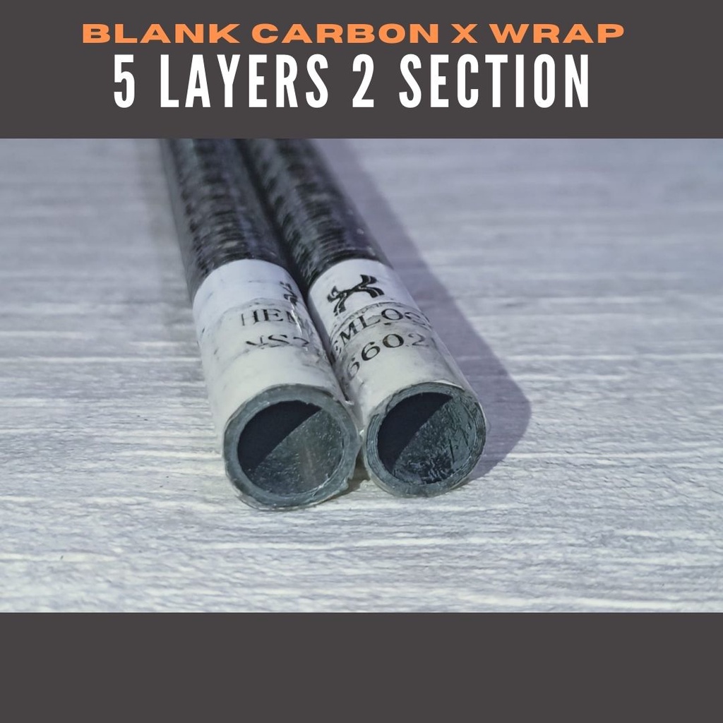 JORAN BLANK ROD BLANK CARBON X WRAP 5 LAYERS 2 SECTION