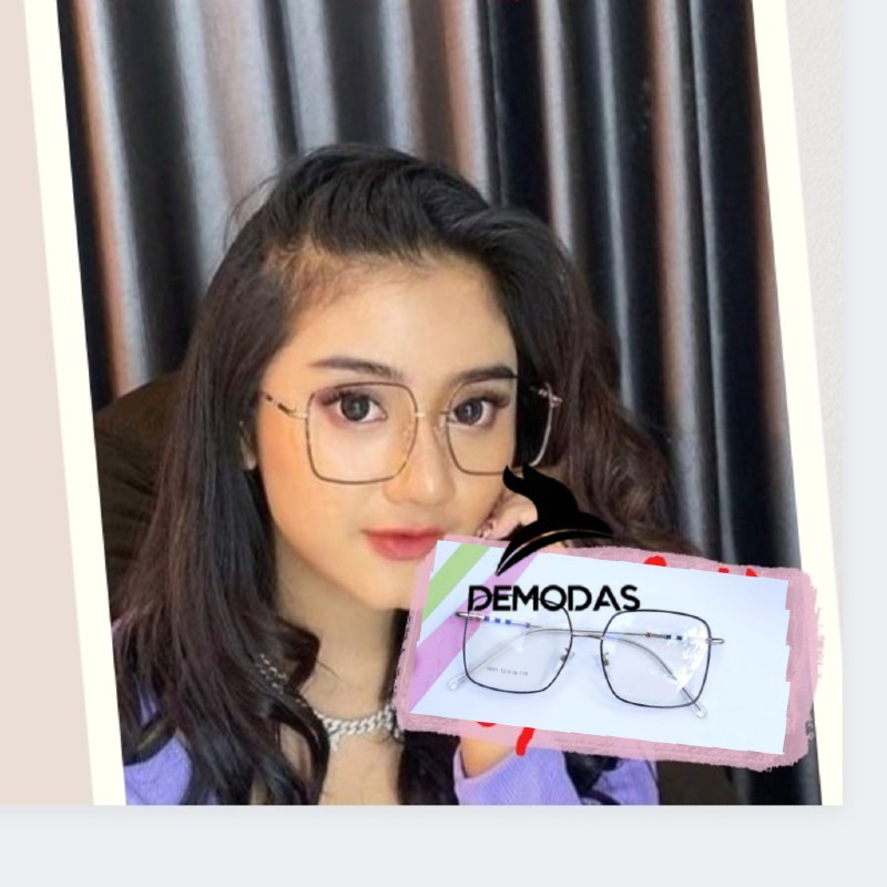 Demodas Kacamata Besar Lensa Photocromic Blueray Bluecromic AntiRadiasi Normal Minus Silinder 9691