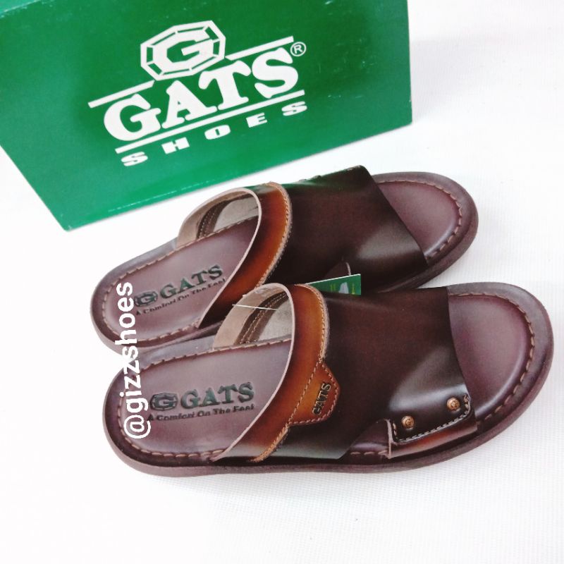 Gats GH 3 Sandal Slipper Slide Ban 2 Kasual Gaya Keren Jalan Hangout Pria Cowok Laki-laki Kulit Asli