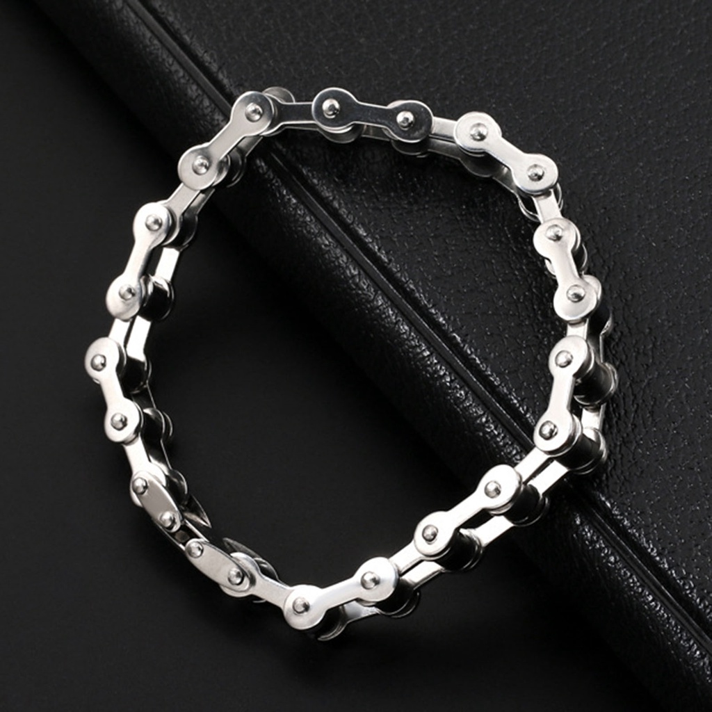 Hu Hu Hu Hu Hu Alat Bantu Pasang Kacamata♡ Gelang Rantai Bahan Stainless Steel Untuk Pria