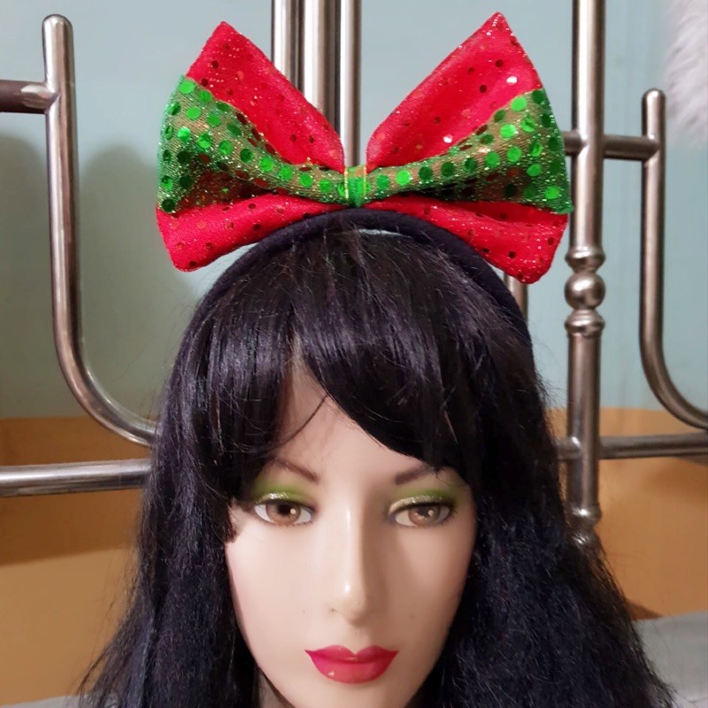 Bando Pita Natal Merry Christmas Happy New Year Topi Natal Xmas Glitter Blink Mengkilap