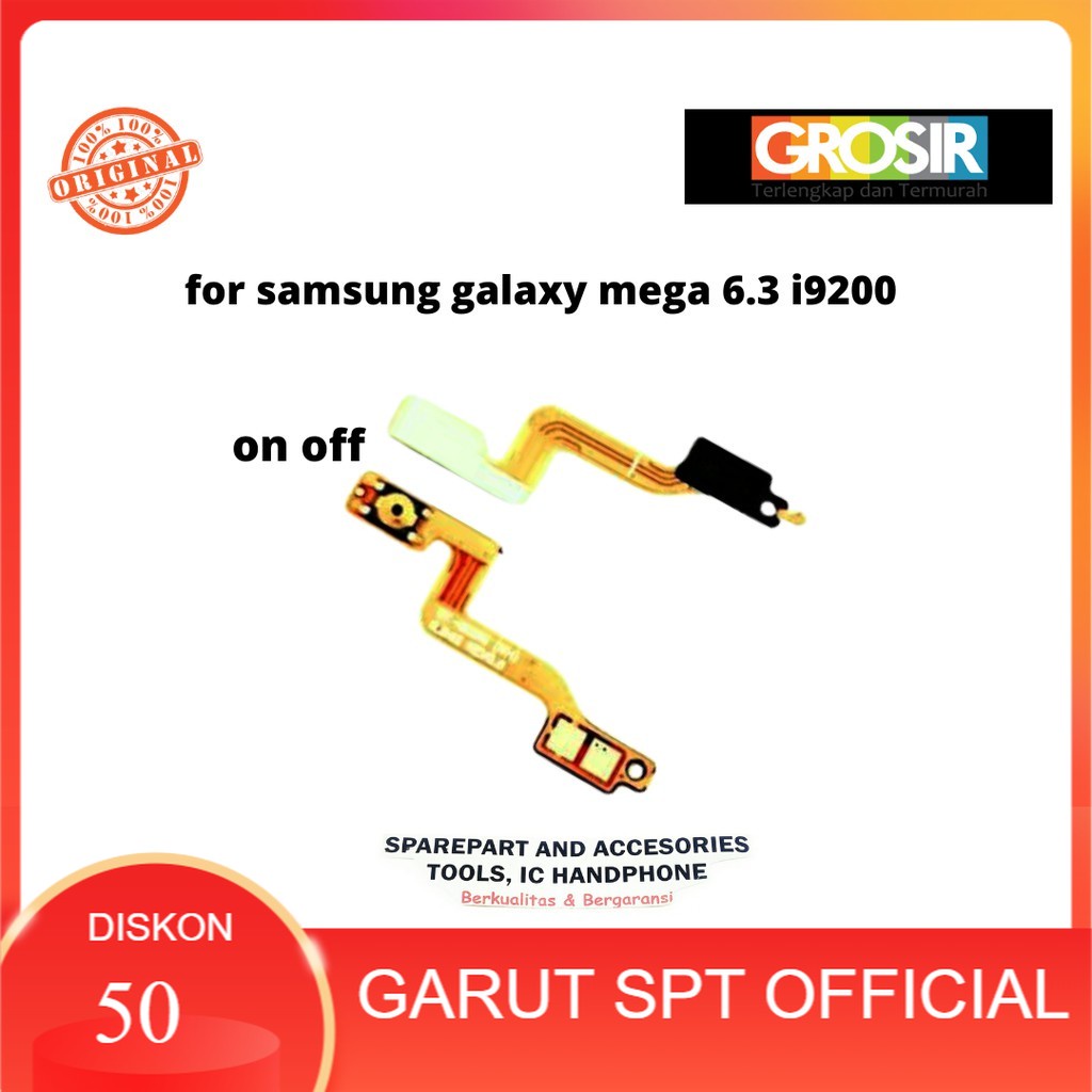 FLEXSIBLE TOMBOL POWER ON OFF SAMSUNG GALAXY MEGA 6.3 / I9200 ORIGINAL