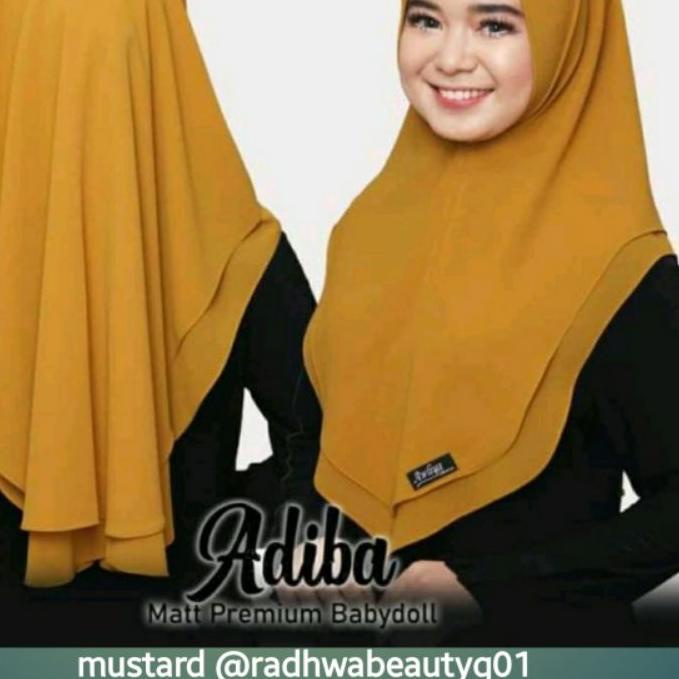 ✭ KHIMAR ADIBA ORI AWLIYA COLLECTION AWLIYA HIJAB TERBARU Ceruty Babydoll 2 layer ✱