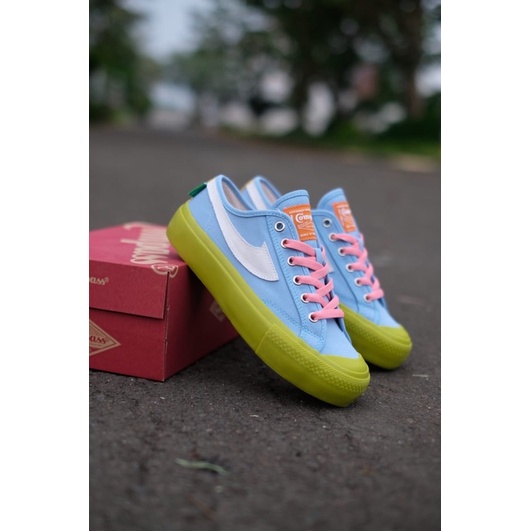 Compass Gazelle Low  ( Canvas ) Matcha / Blue