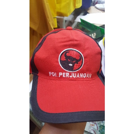 Topi Pet  PDIP merah / topi PDIP