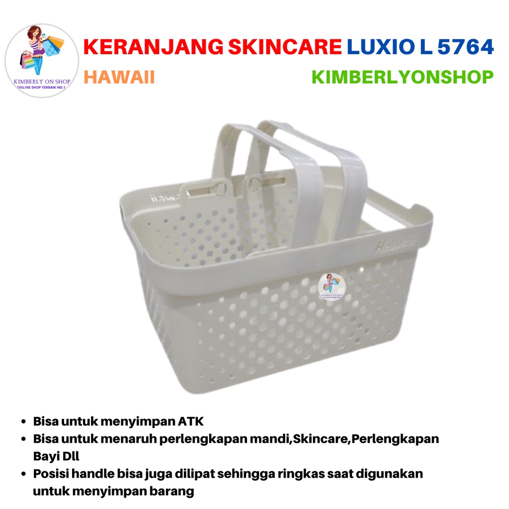 Keranjang Serbaguna Luxio L Keranjang Skincare Hawaii 5764