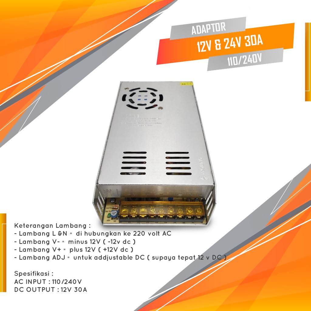 Adaptor 12 Volt Dan 24 Volt 30A