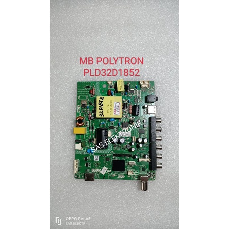 MB MOTHERBOARD MAINBOARD MESIN TV LED POLYTRON 32 INCH PLD32D1852 PLD -32D1852