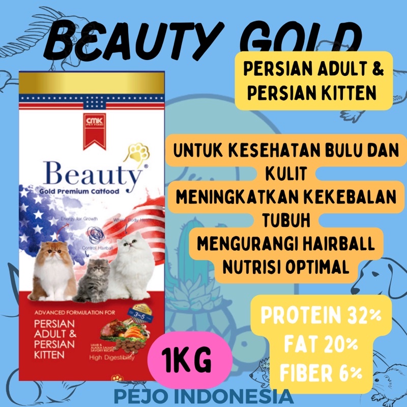 Beauty Gold Persian Makanan Kucing Persianh beauty Gold Premium