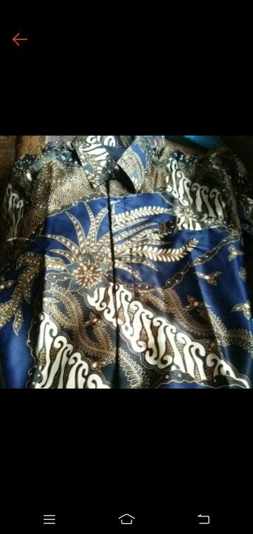 Kemeja Batik Pria Semi Sutra Silky Premium Puring Istimewa