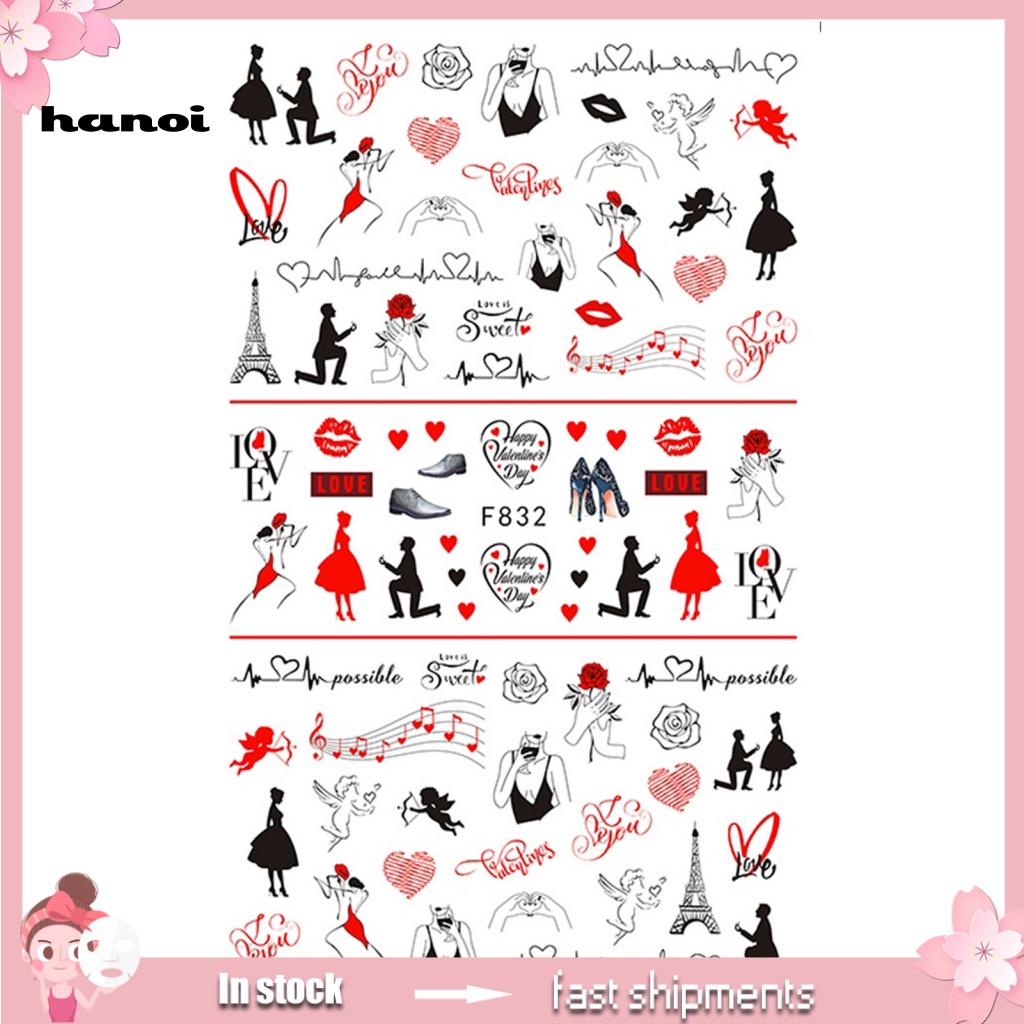 Han_stiker Kuku Motif Hewan Harimau Untuk Nail Art