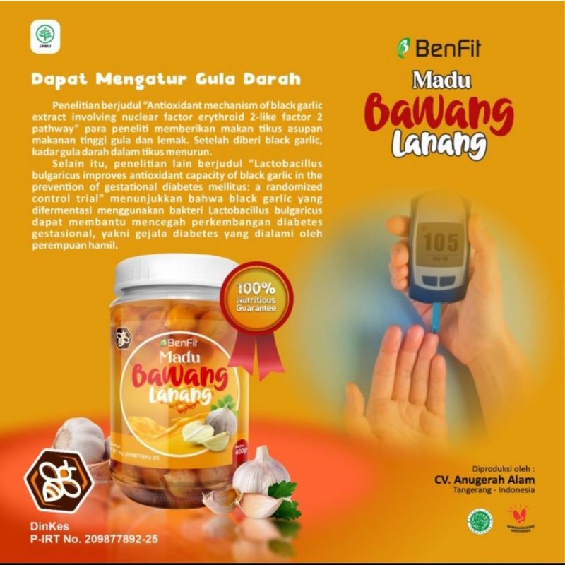 BenFit Madu Bawang Lanang 400ml Madu Bawang Tunggal Untuk Kesehatan