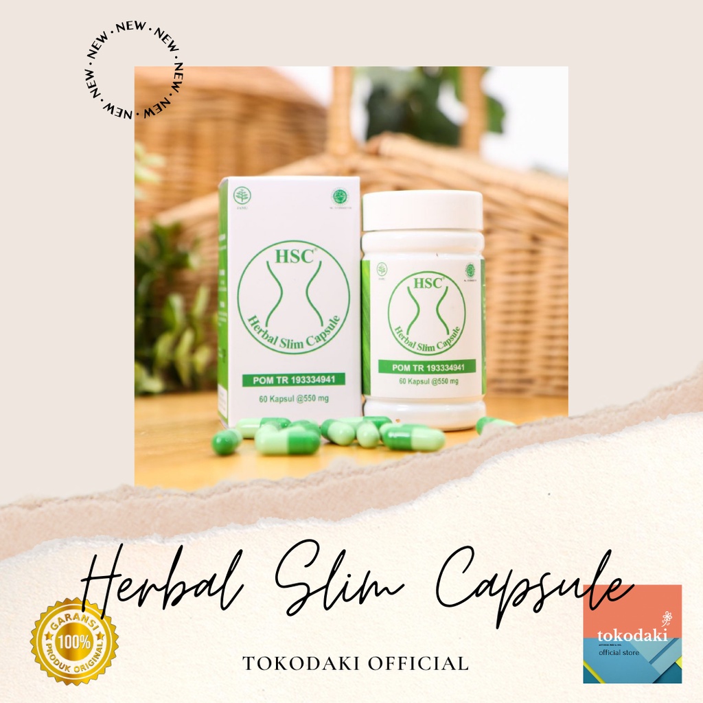 Obat Diet HSC Original Herbal Slim Capsule Obat Pelangsing Diet Alami BPOM Obat Pelangsing Herbal Pe