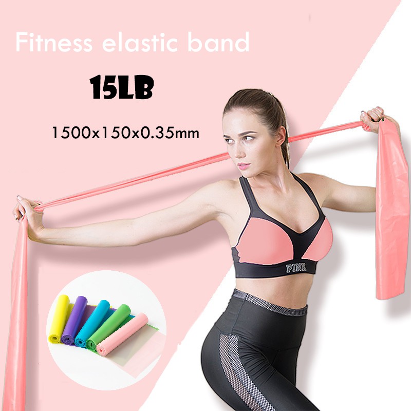 MIC Pelatihan Yoga karet gelang karet gelang kebugaran band elastis latihan di rumah