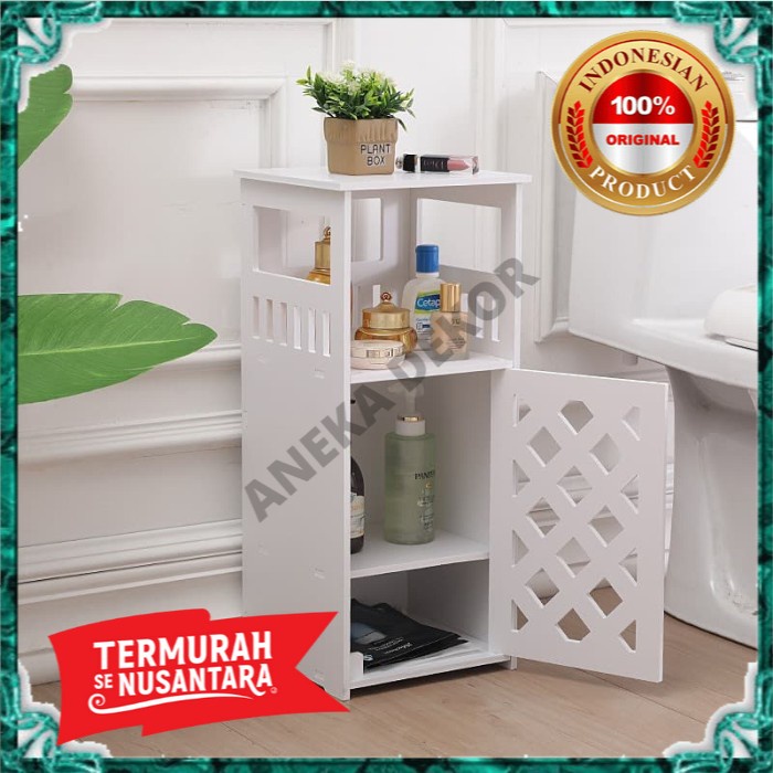 Rak Kayu Simpan Barang Dekorasi Minimalis Ruang Tamu Tidur Serbaguna Penyimpanan Toilet Kamar Mandi 