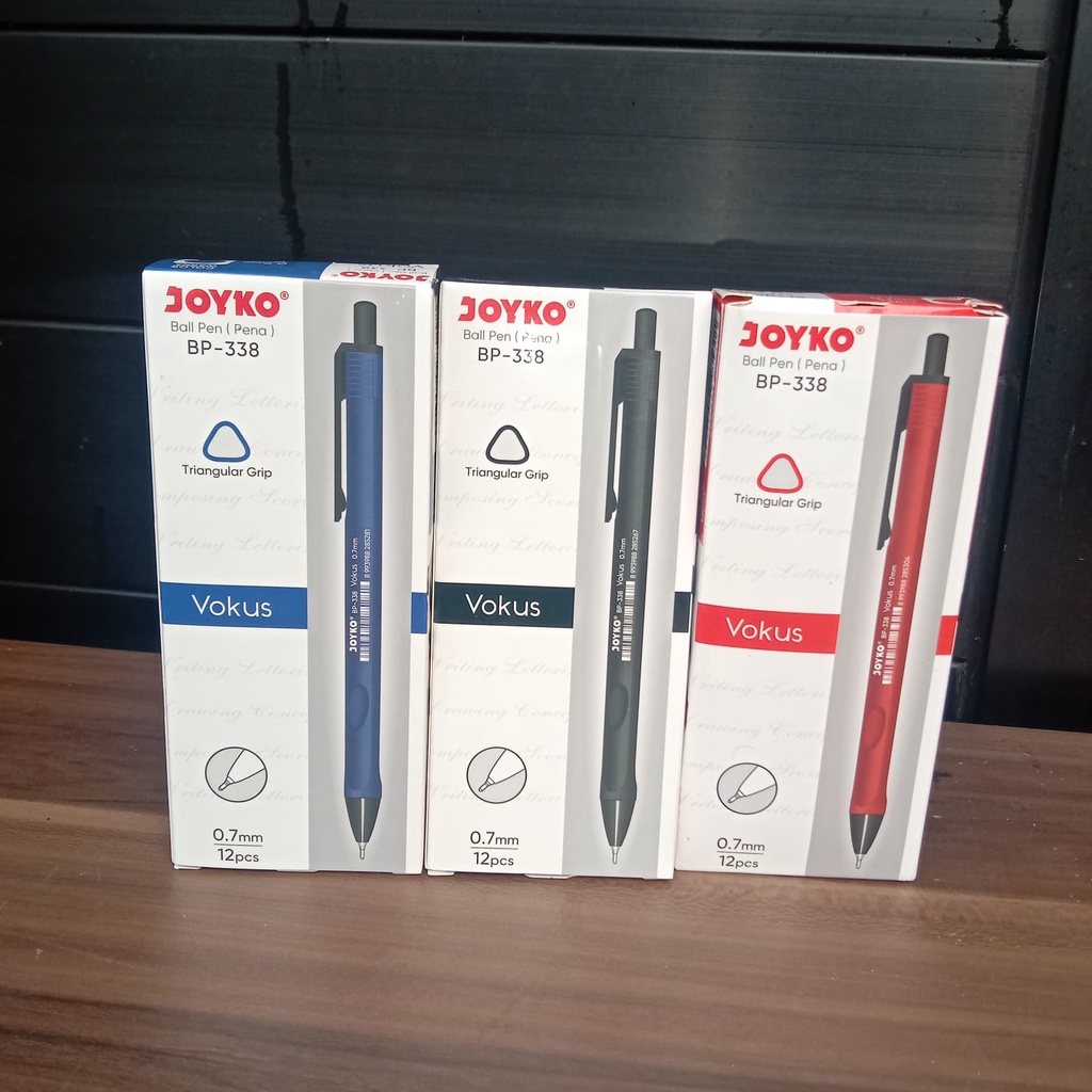 

Grosir 1Pack Ball Pen Pulpen Pena Joyko BP-338 Focus 0.7 mm Isi 12 pcs stationary