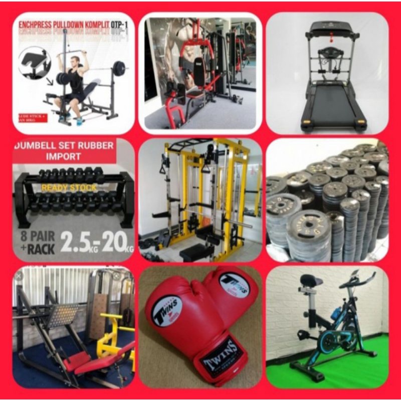 paket alat fitness komersil paket fitness import (original