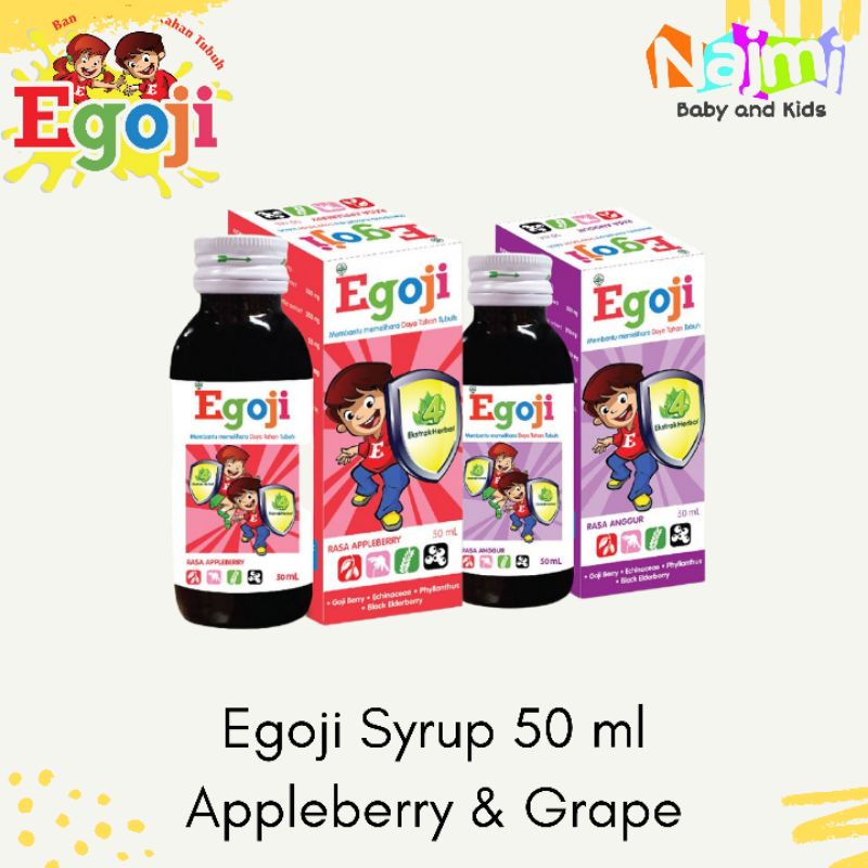 Egoji Syrup Multivitamin Anak Imunomodulator 50ml 50 ml Sirup Rasa Appleberry Grape