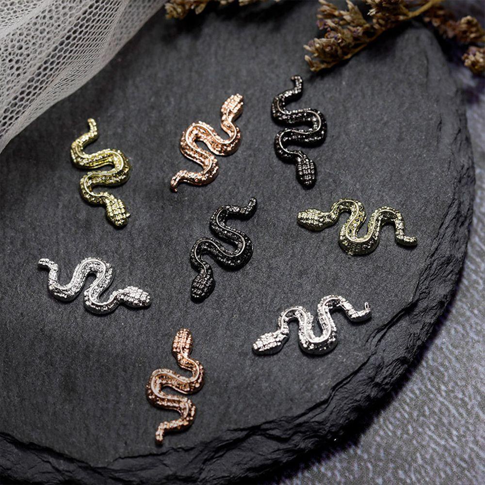 Nickolas1 Dekorasi Kuku Ular Gelombang Retro Snake Shaped Charms Gaya Eropa Dan Amerika Indah DIY Aksesoris Kuku