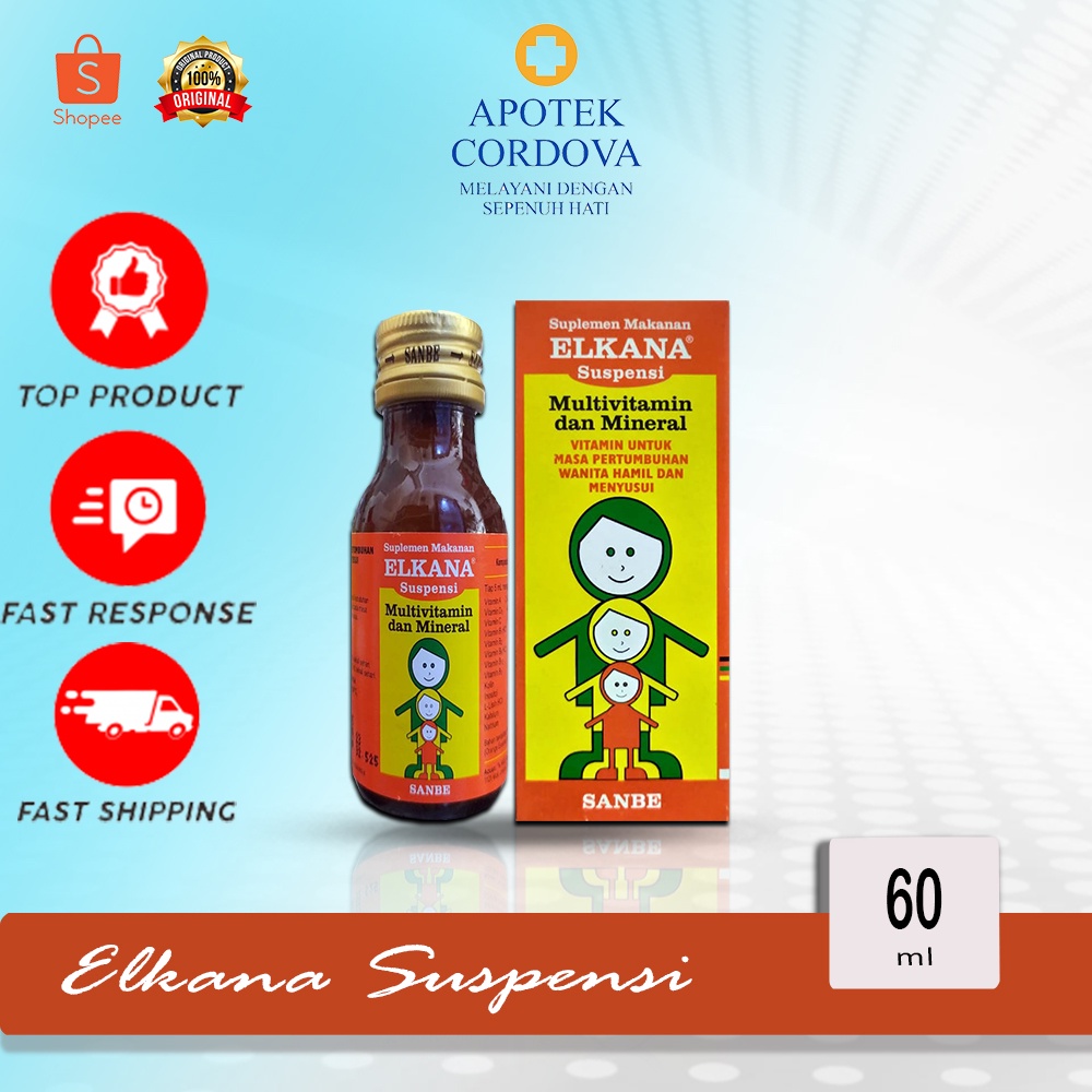 Jual Elkana syrup ukuran 60ml - Multivitamin makanan - Pelengkap masa