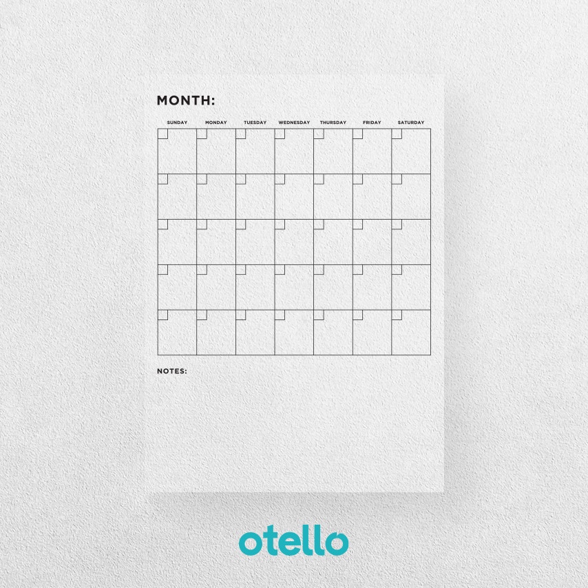 Monthly Planner Akrilik Jadwal Akrilik Bulanan Planning Schedule Kerja