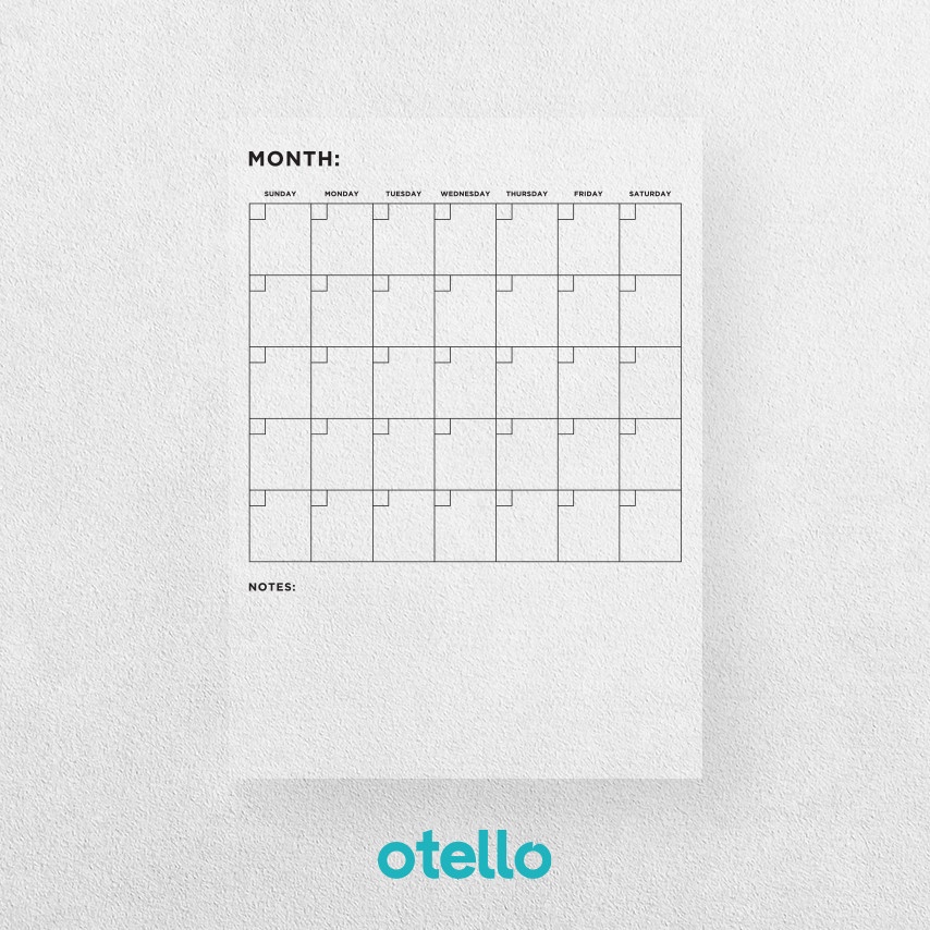 Monthly Planner Akrilik Jadwal Akrilik Bulanan Planning Schedule Kerja