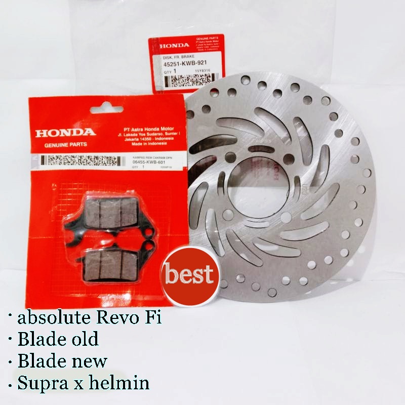 Piringan cakram Depan Revo absolute Revo Fi Blade old Blade new Supra x helmin KWB+Dispad kampas Rem