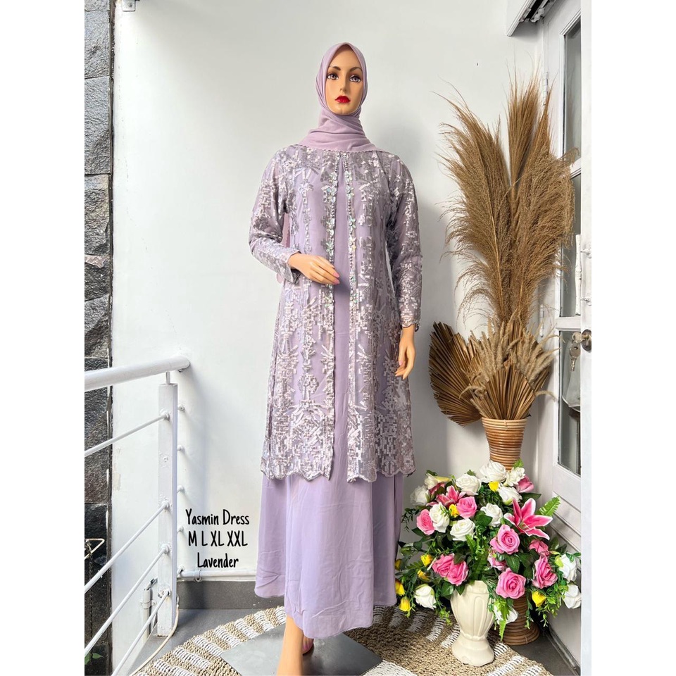 Gamis Yasmin Payet Premium || Gamis Wisuda Remaja Terbaru || [COD] Bayar di Tempat || Gamis Seragam Pesta Terbaru 2022 || Premium Sangat Product || Terlariss Gamis Pesta