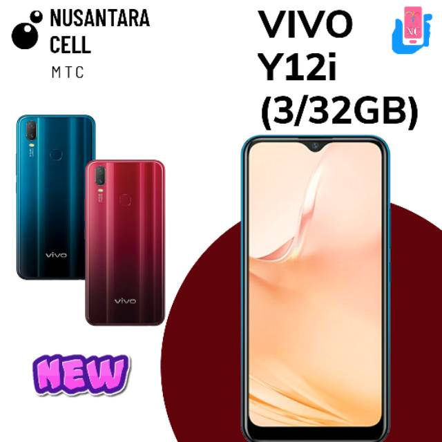 VIVO Y12i (3GB/32GB) - GARANSI RESMI VIVO GRATIS CASE & ANTI GORES