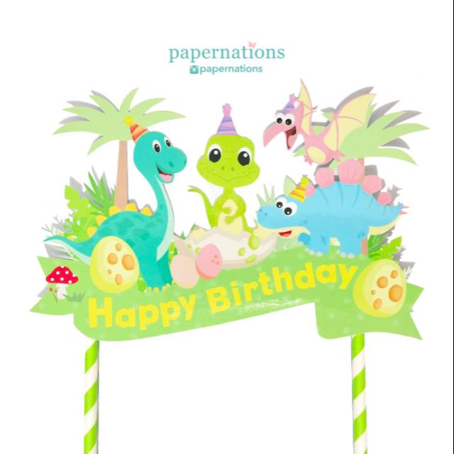 Dino Cake Topper / Cake Topper Dinosaur Dinosaurs / Topper Kue Dinosaurus