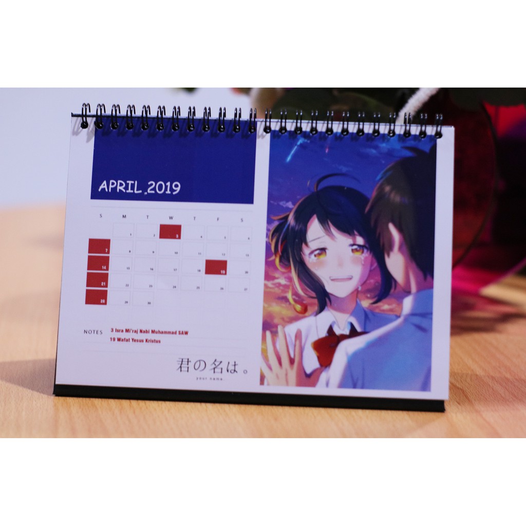 Kalender Meja 2019 Anime Kimi No Nawa